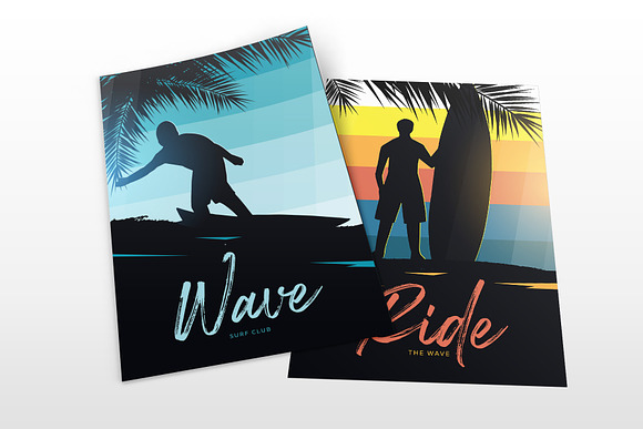 Surf Posters. in Illustrations - product preview 3