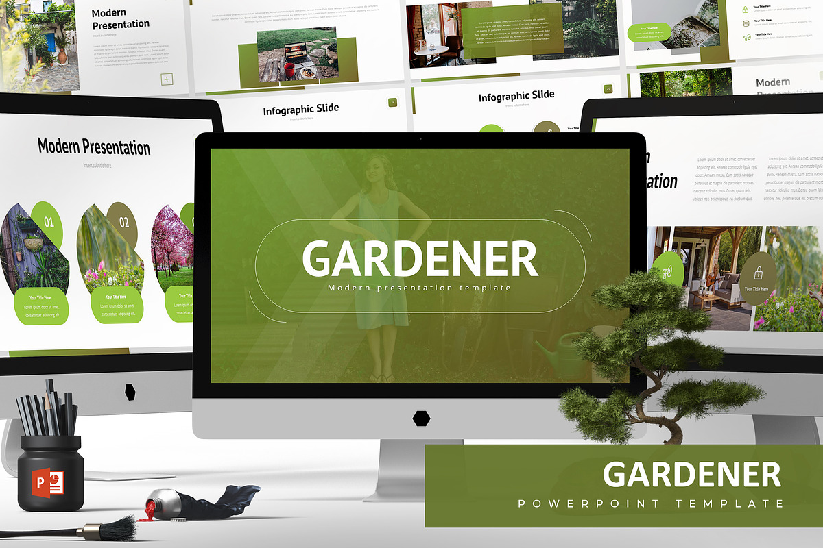 Gardener - Powerpoint Template in PowerPoint Templates - product preview 8