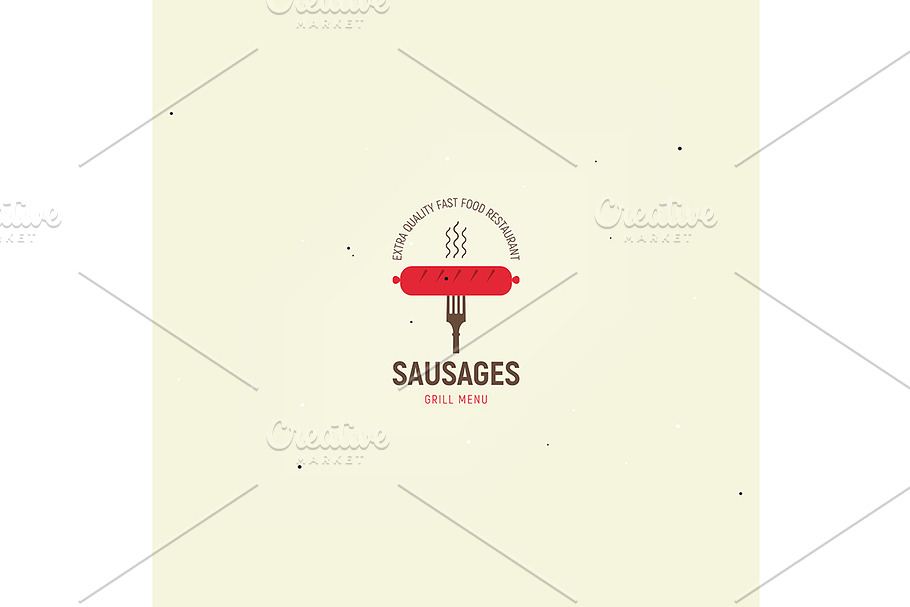 Sausages Grill Menu in Illustrations - product preview 8
