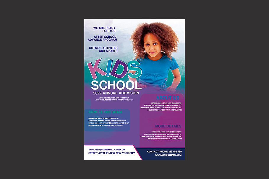 School Flyer in Invitation Templates - product preview 8