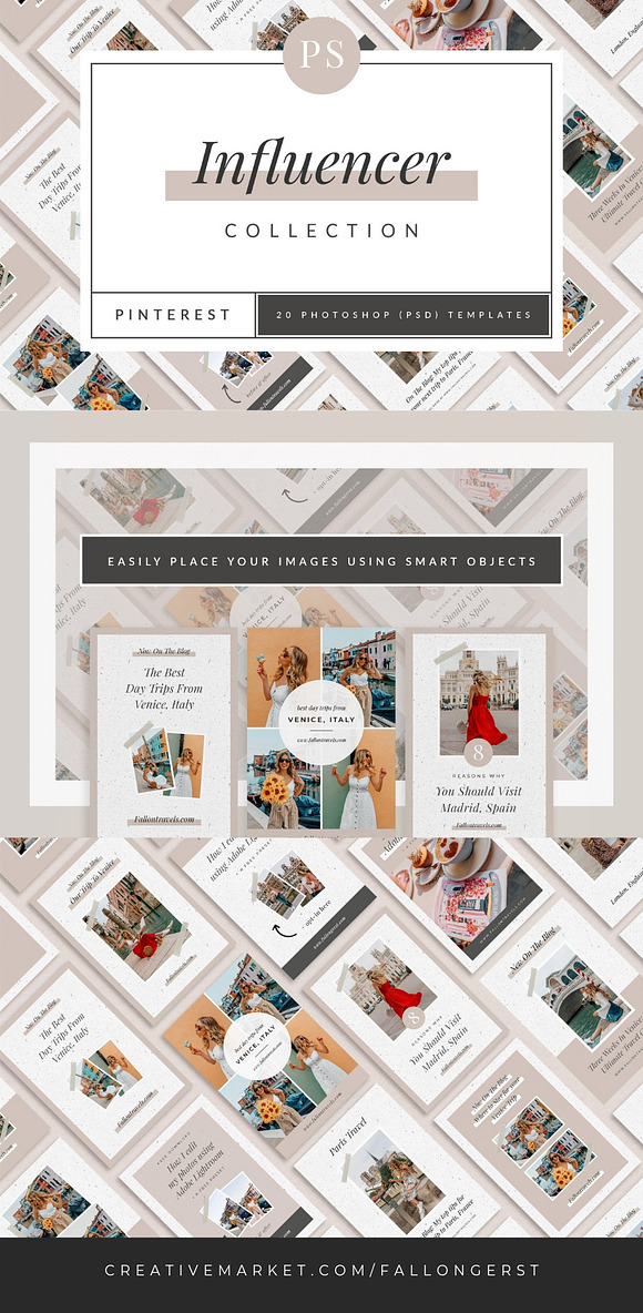 Influencer Pinterest Templates in Pinterest Templates - product preview 11