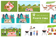 12 Bundle picnic vector