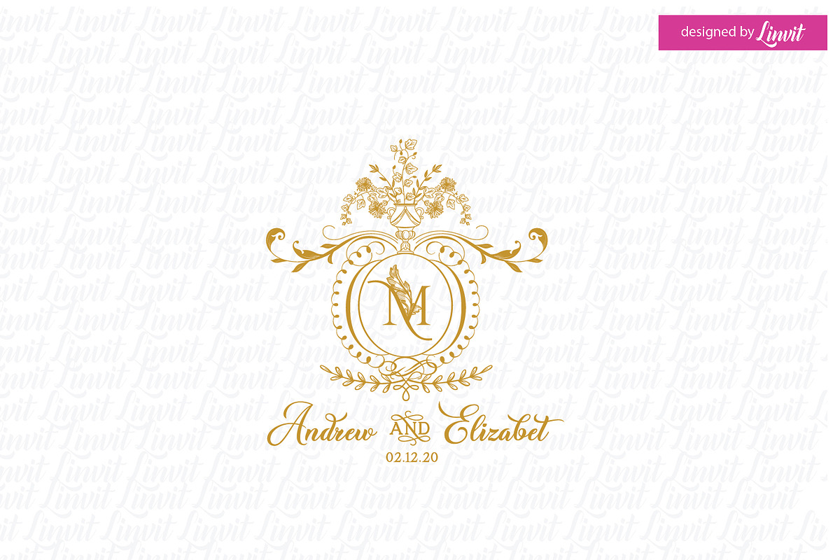 Floral Wedding Logo in Logo Templates - product preview 8