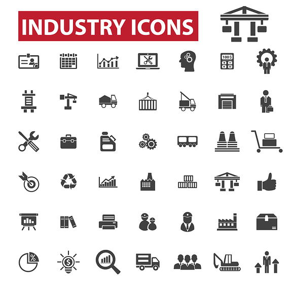 42 industry icons in Graphics - product preview 1