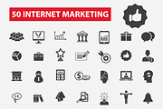 50 internet marketing icons