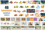 46 Bundle supermarket vectors