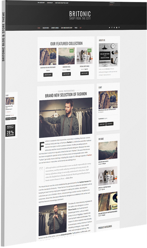 Britonic - Ecommerce Wordpress Theme in WordPress Commerce Themes - product preview 1