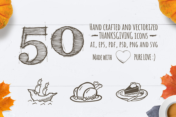 Thanksgiving - Hand Drawn Icons in Thanksgiving Icons - product preview 1