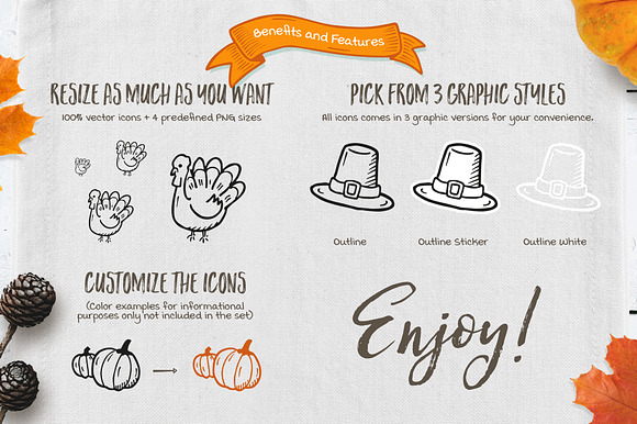 Thanksgiving - Hand Drawn Icons in Thanksgiving Icons - product preview 6