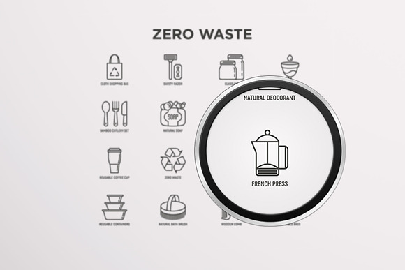 Zero Waste | 16 Thin Line Icons Set in Icons - product preview 9