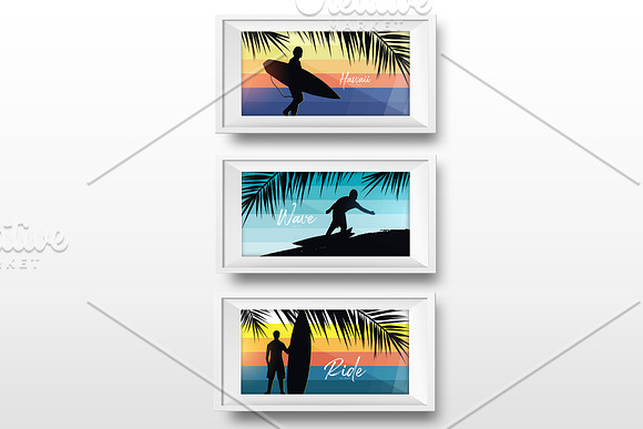 Surf banners in Illustrations - product preview 2