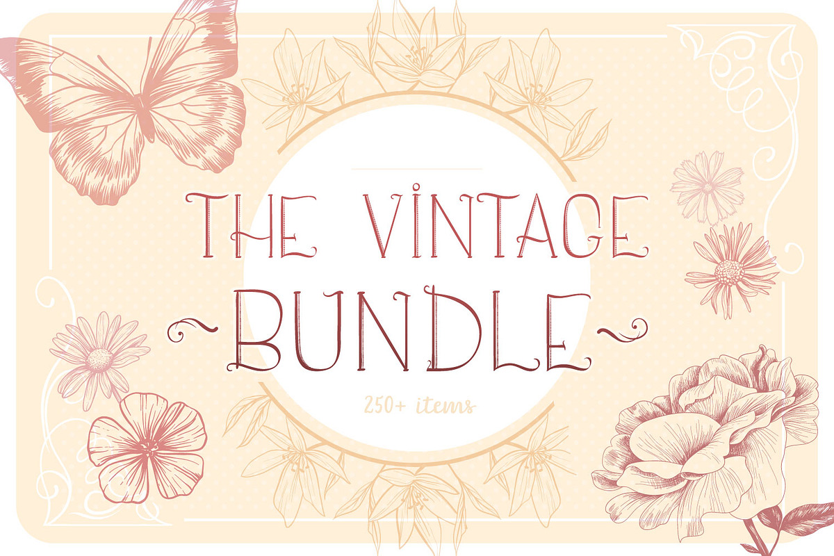 Vintage Bundle- 250 vector elements in Objects - product preview 8
