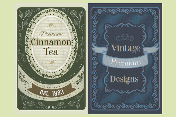 Vintage Bundle- 250 vector elements in Objects - product preview 1