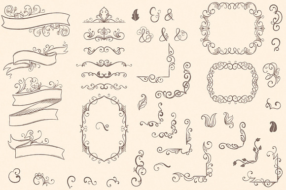 Vintage Bundle- 250 vector elements in Objects - product preview 7