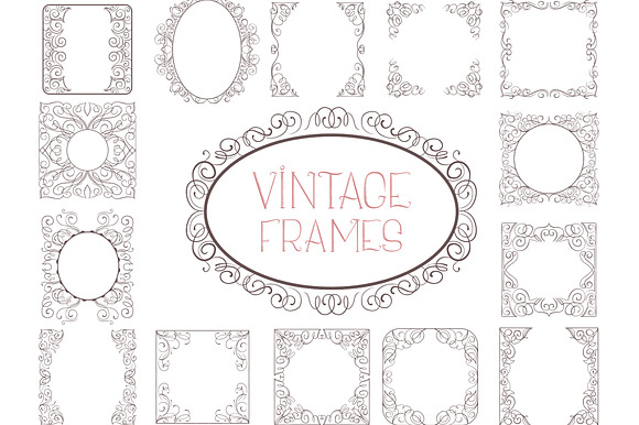 Vintage Bundle- 250 vector elements in Objects - product preview 13