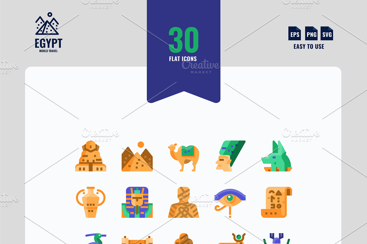 Egypt 90 Icons in Icons - product preview 8