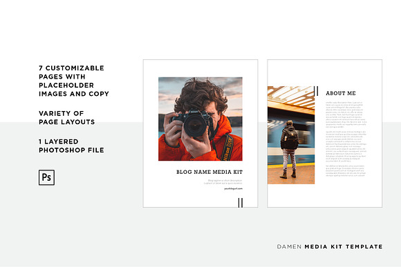 Damen Media Kit Template (PSD) in Brochure Templates - product preview 3