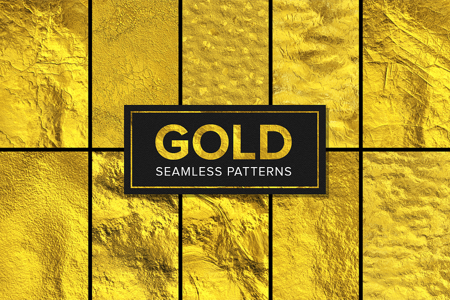 11 Gold Foil Patterns - Seamless in Patterns - product preview 8