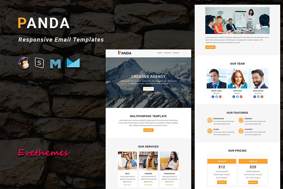 PANDA - Responsive Email Template in Mailchimp Templates - product preview 8