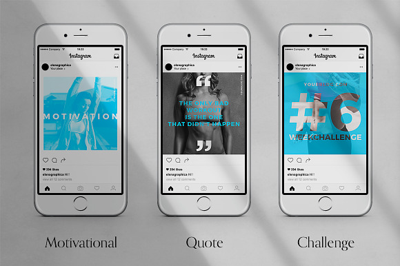 Fitness Social Media Pack in Social Media Templates - product preview 3