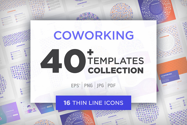 40 Coworking Templates / 16 Icons