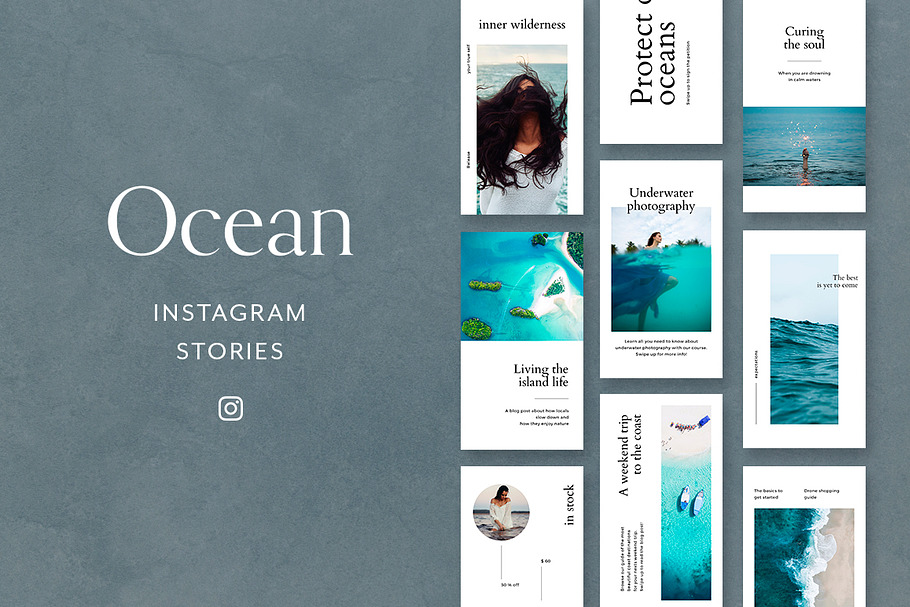 Ocean Instagram Stories in Instagram Templates - product preview 8