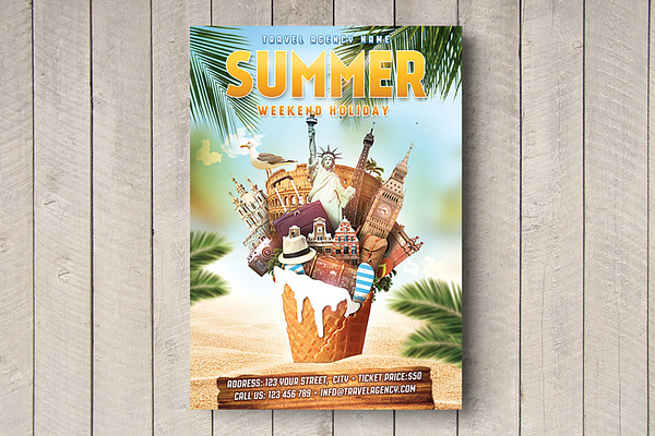 Summer Weekend Holiday Flyer