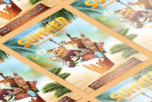 Summer Weekend Holiday Flyer in Flyer Templates - product preview 2