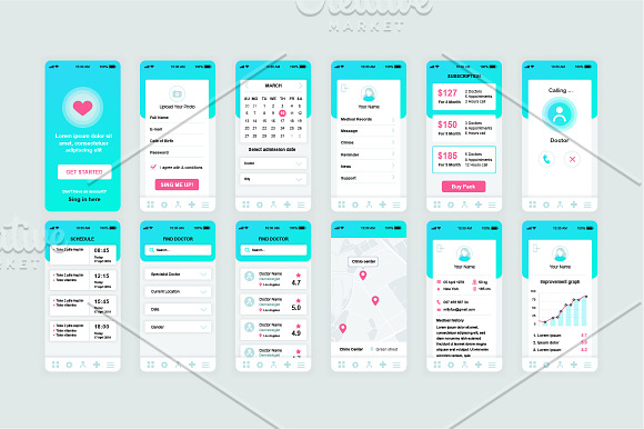 Mobile App UI Kit in Web Elements - product preview 6