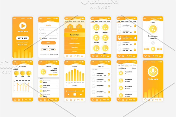 Mobile App UI Kit in Web Elements - product preview 9