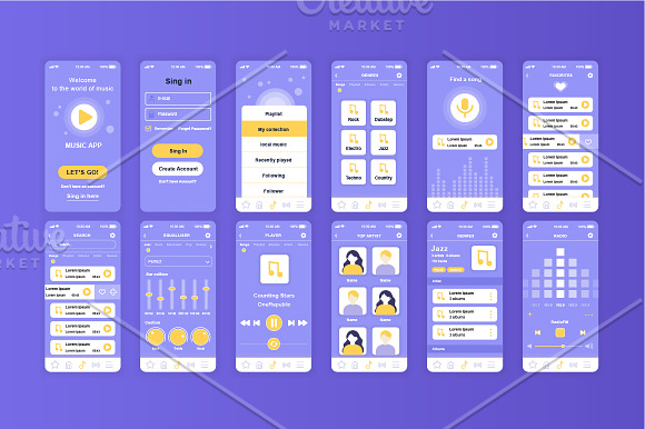 Mobile App UI Kit in Web Elements - product preview 19