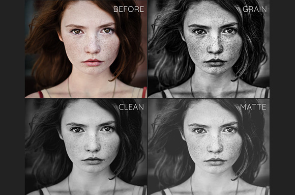 Black and white portrait presets in Add-Ons - product preview 3