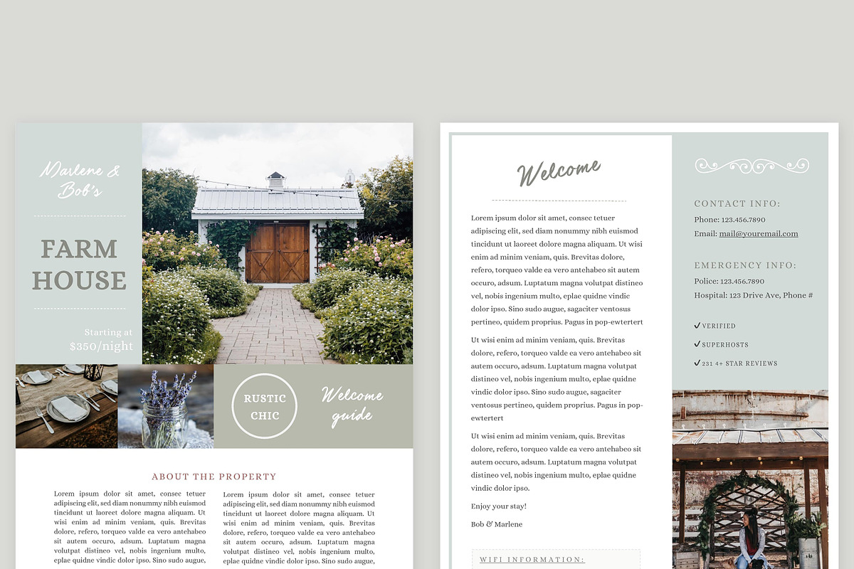 Airbnb Welcome Book Template – Word | Creative Flyer Templates