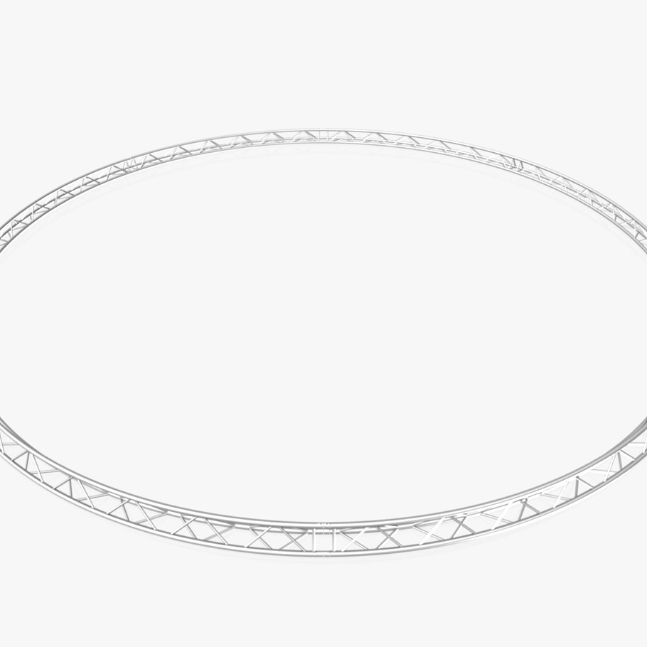 Circle Triangular Truss 1000cm in Architecture - product preview 2