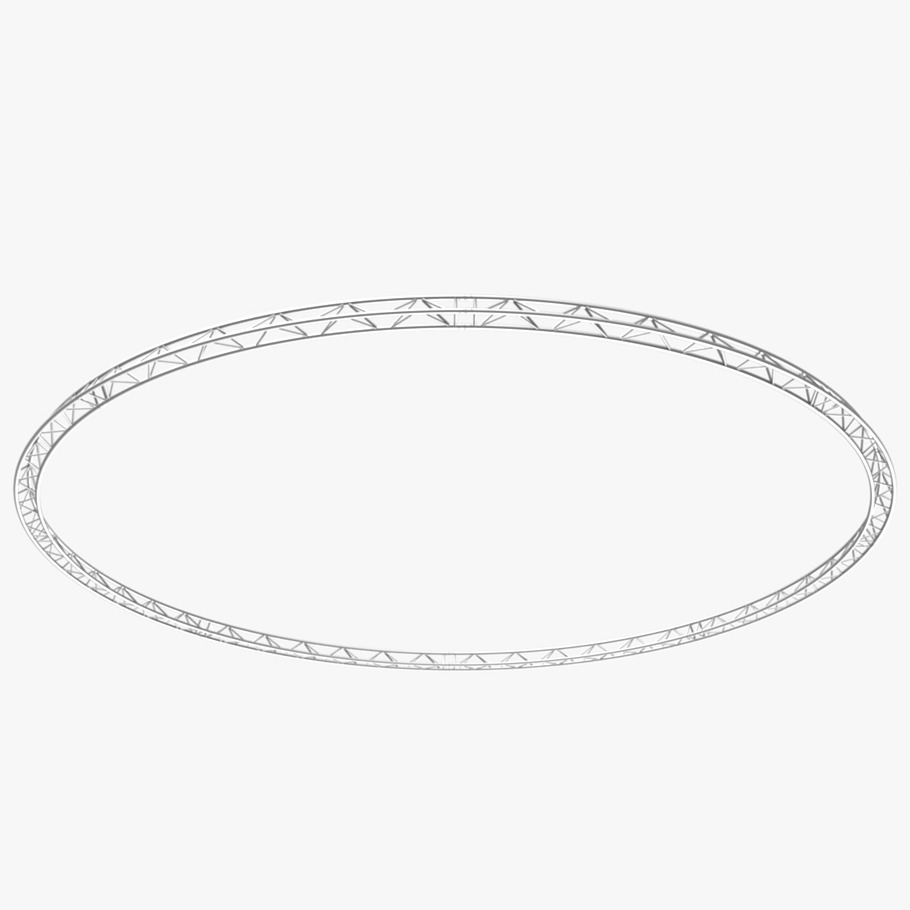 Circle Triangular Truss 1000cm in Architecture - product preview 9