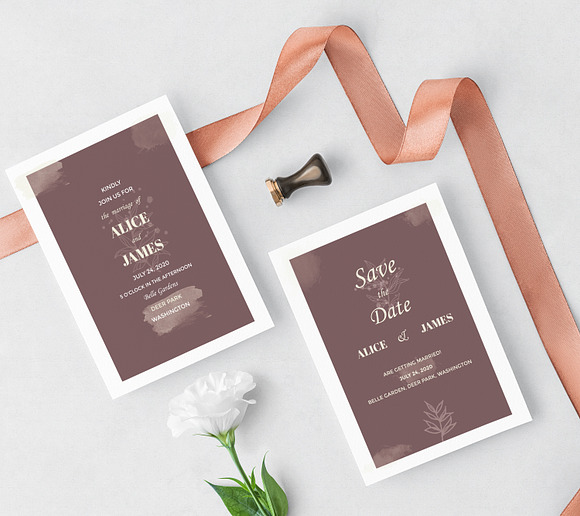 Elegant Wedding Set in Wedding Templates - product preview 5
