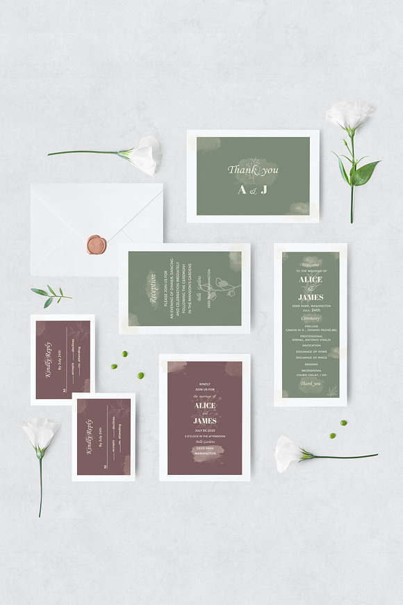 Elegant Wedding Set in Wedding Templates - product preview 10