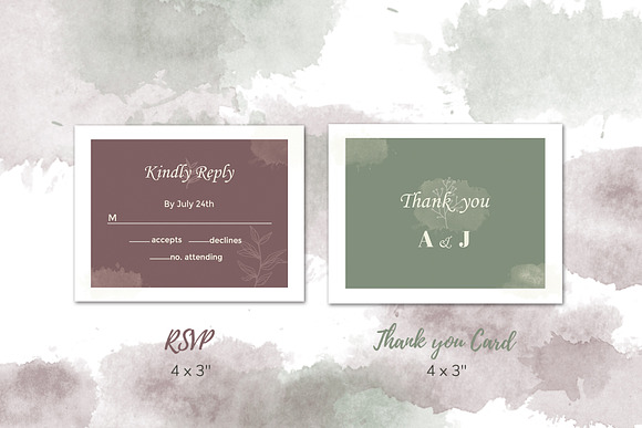 Elegant Wedding Set in Wedding Templates - product preview 14