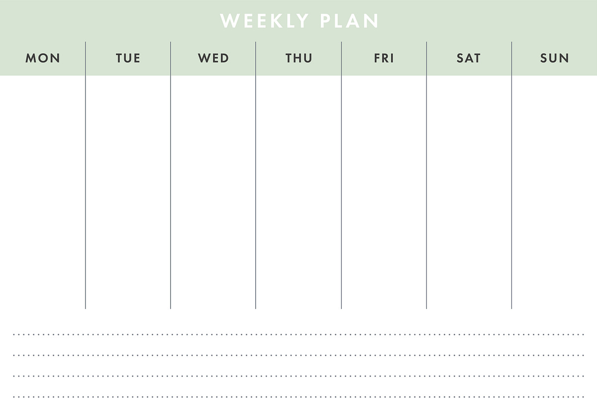 Printable A4 Basic Weekly Planner in Stationery Templates - product preview 8