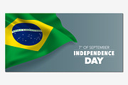Brazil independence day vector card