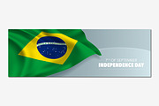Brazil independence day vector card