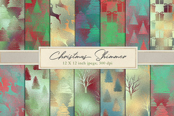 Christmas glam foil backgrounds