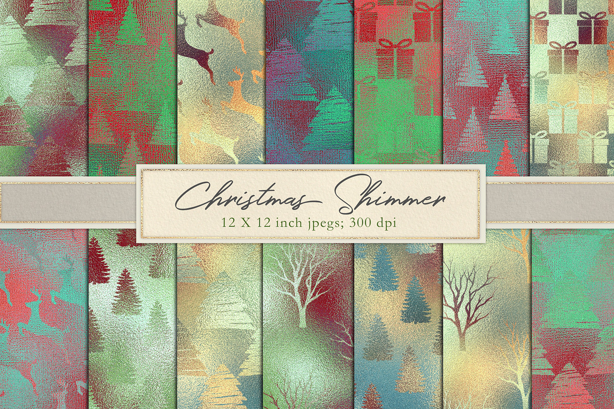 Christmas glam foil backgrounds in Patterns - product preview 8