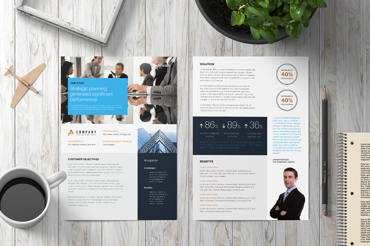 Case Study Flyer Template in Flyer Templates - product preview 8
