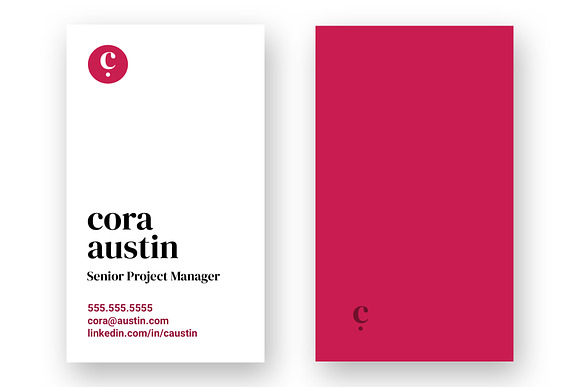 Cora - Business Cards in Business Card Templates - product preview 1