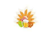 Food Set and Beer Vector