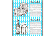 Oktoberfest Beer Objects Set Hand