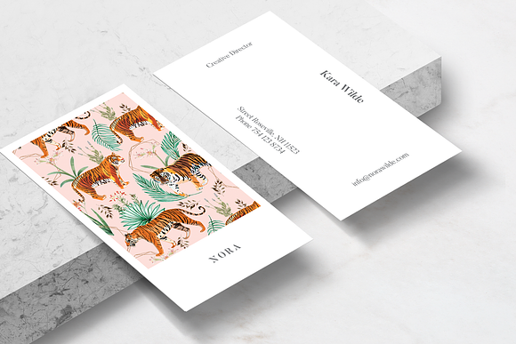 Tropical Tigers Business Card in Business Card Templates - product preview 1