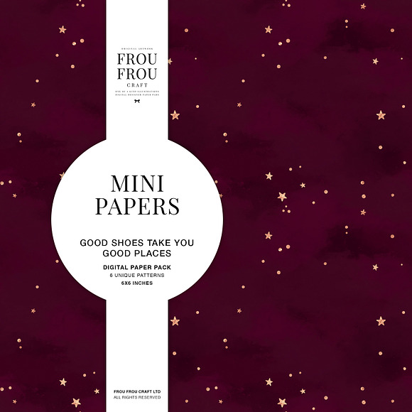 Pink White Rose Gold Mini Papers in Patterns - product preview 1