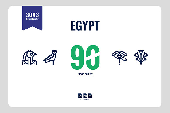 Egypt 90 Icons in Icons - product preview 3
